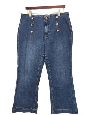 Cato 90's Nautical Look High Rise Denim Jeans Size 16P